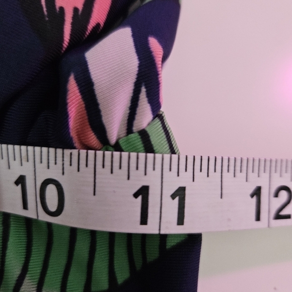 Sandiva jumpsuit strapless floral wide legs romper navy blue womens size XS - Picture 6 of 9